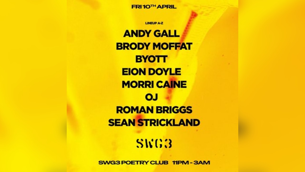 SYNTHETIC x SWG3 Poetry Club