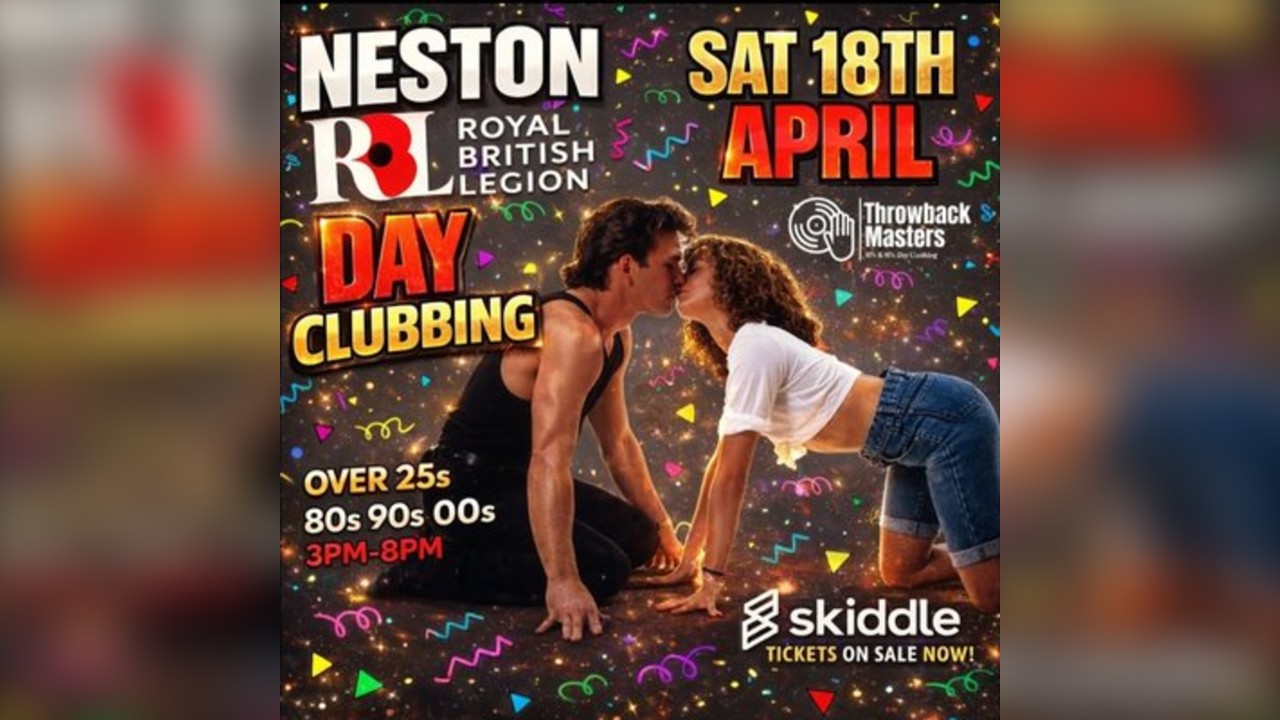 Throwback Masters Neston Over 25s Day Clubbing 80s 90s 00s Tunes