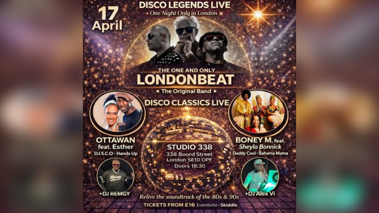 80s & 90s Disco Legends LIVE. Boney M, Londonbeat & Ottawan