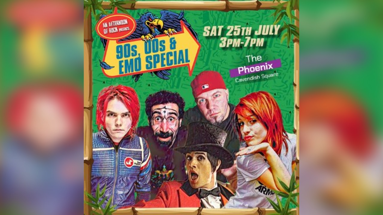 An Afternoon of Rock: 90s, 00s & Emo Daytime Special (3pm-7pm)