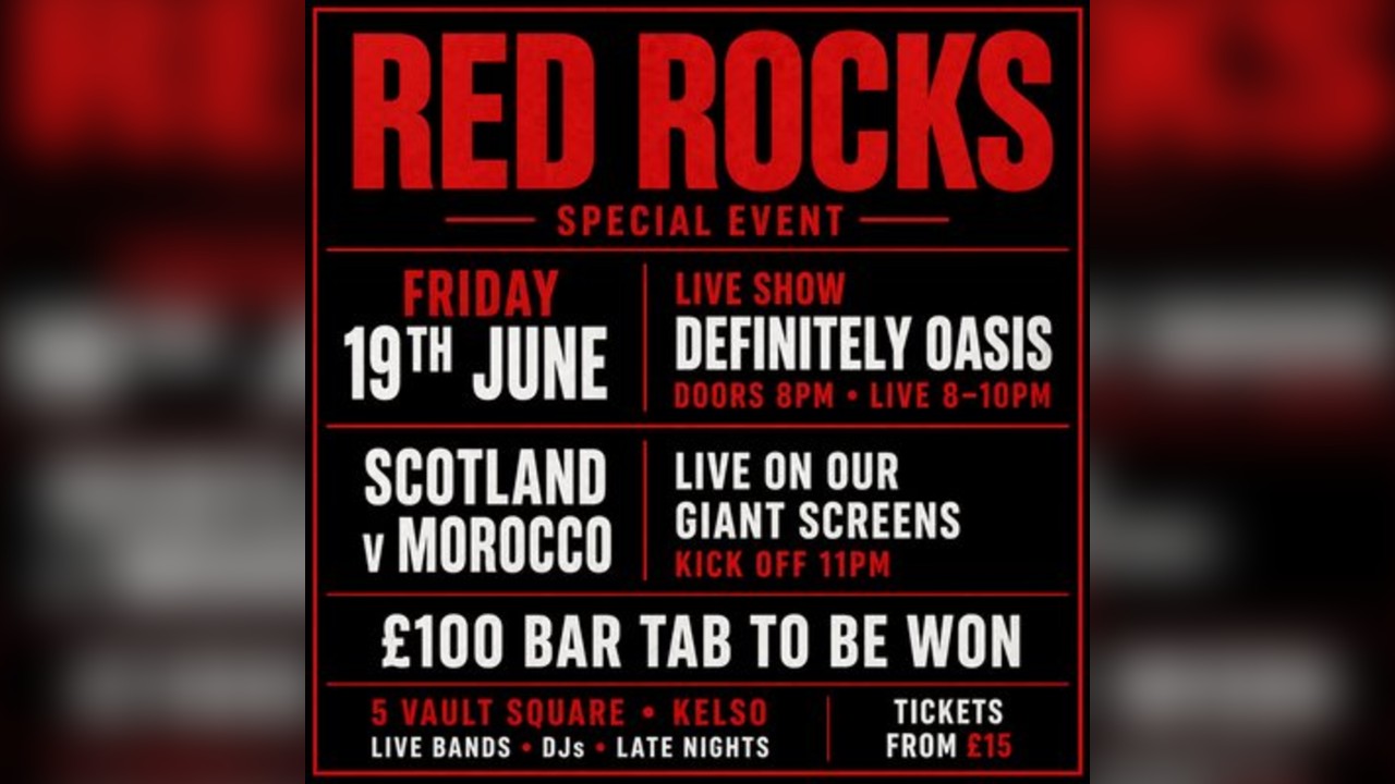 Definitely Oasis @ RED ROCKS Kelso 19th June