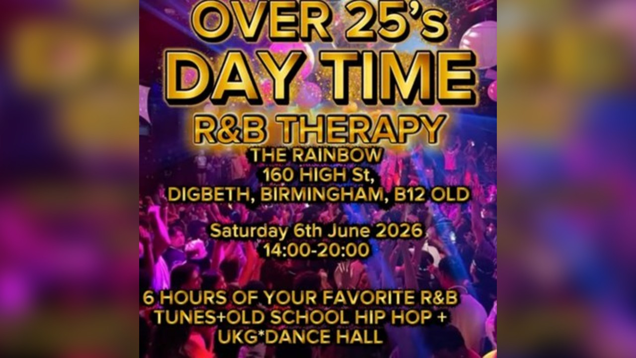 R&B Therapy Over 25's Daytime Party