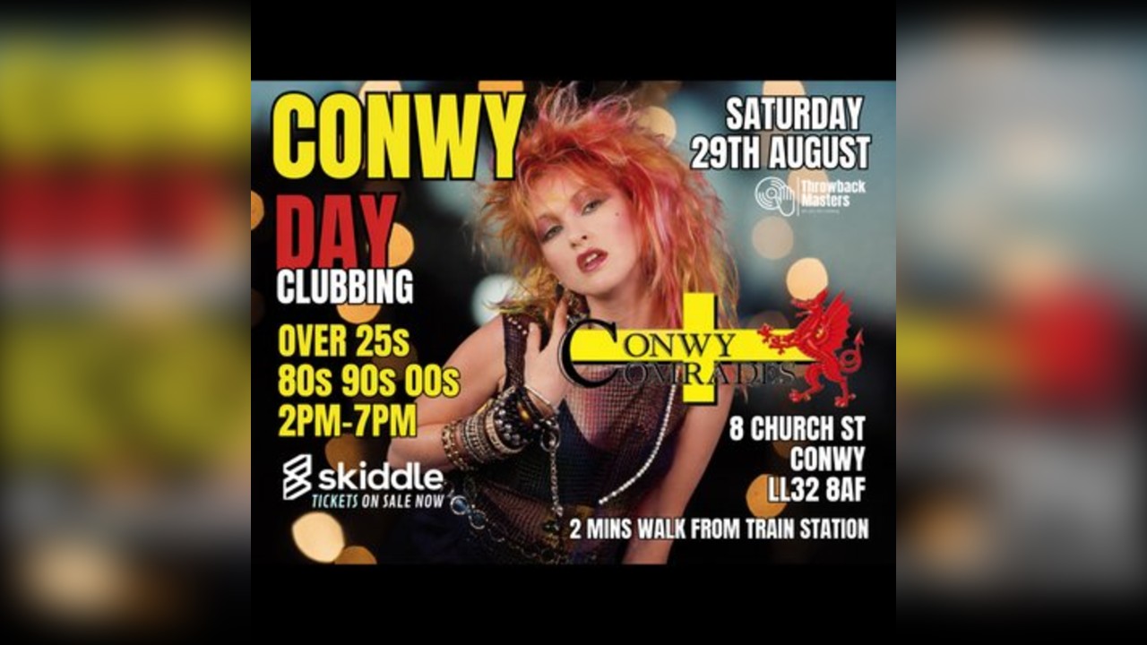 Throwback Masters Conwy Over 25s Day Clubbing Event
