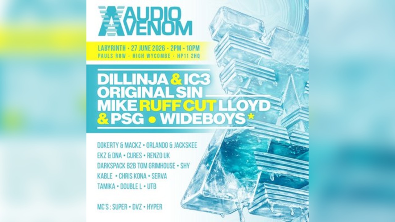 Audio Venom - Dillinja & IC3, The Wideboys, Original Sin + MORE