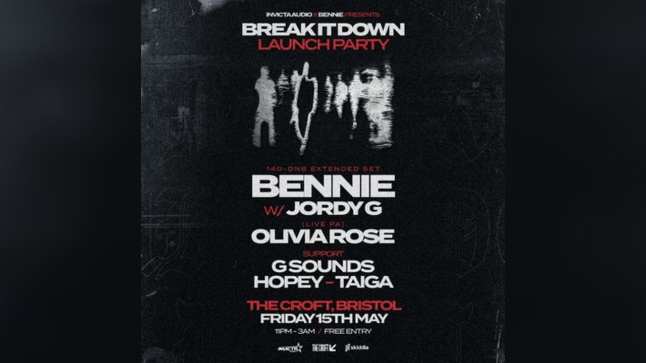 Bennie x Invicta Audio: 'Break It Down' Launch Party [FREE]