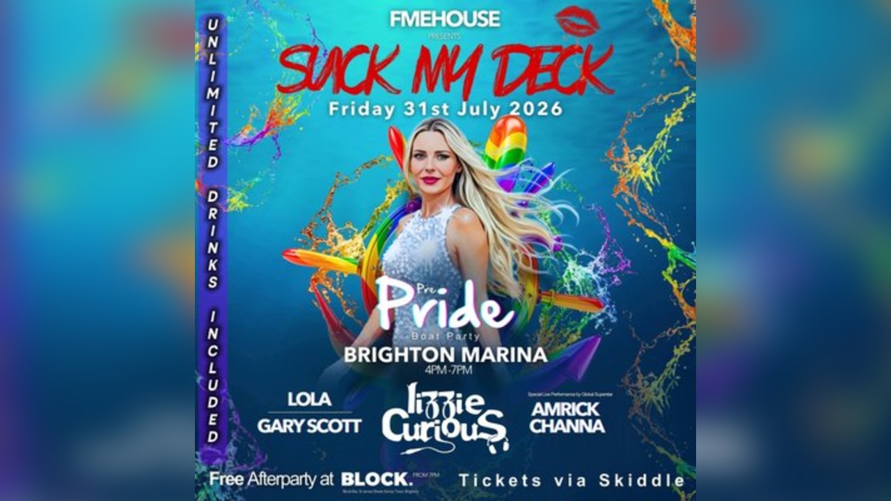 FME HOUSE Pre Pride Boat Party Brighton