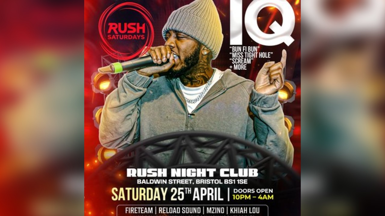 IQ live at rush Saturdays