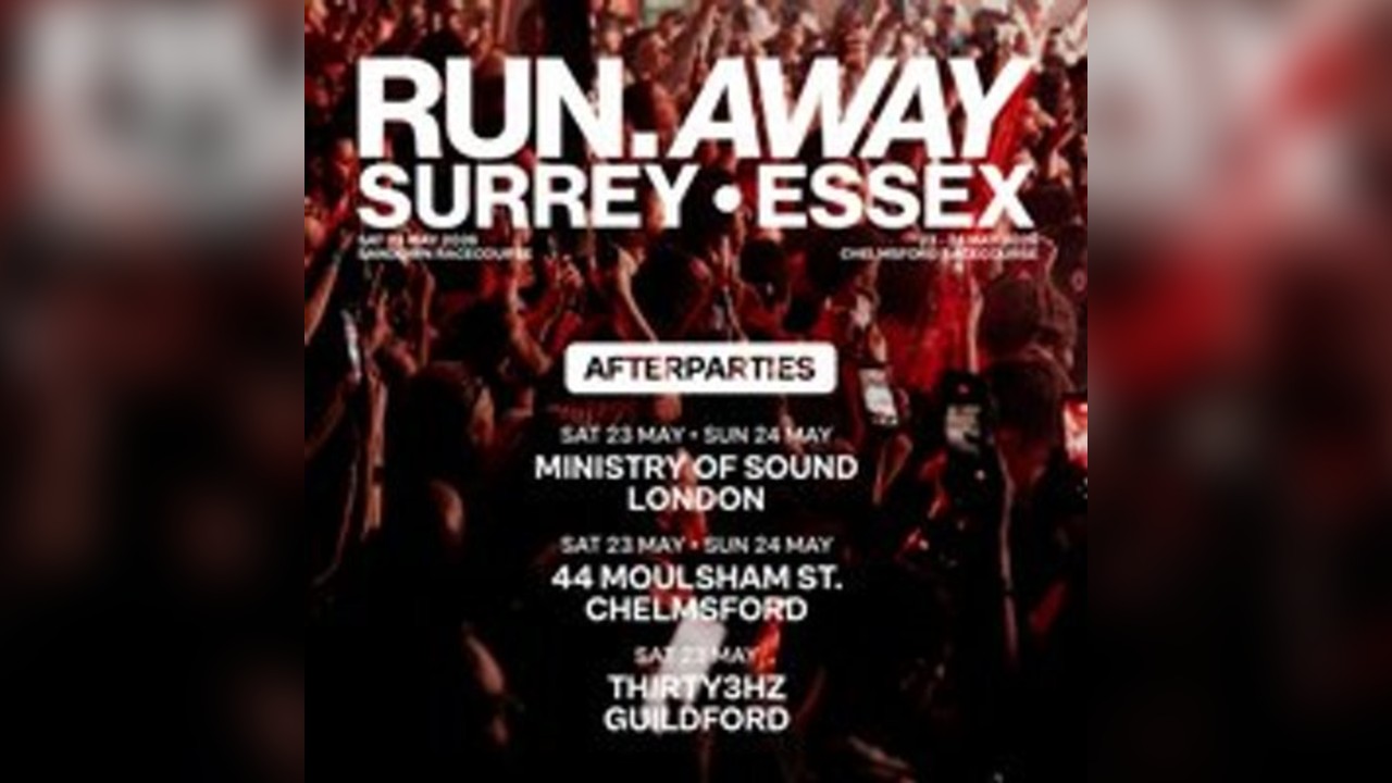 Run Away Festival After Party: 44 Moulsham St - Sun 24th May
