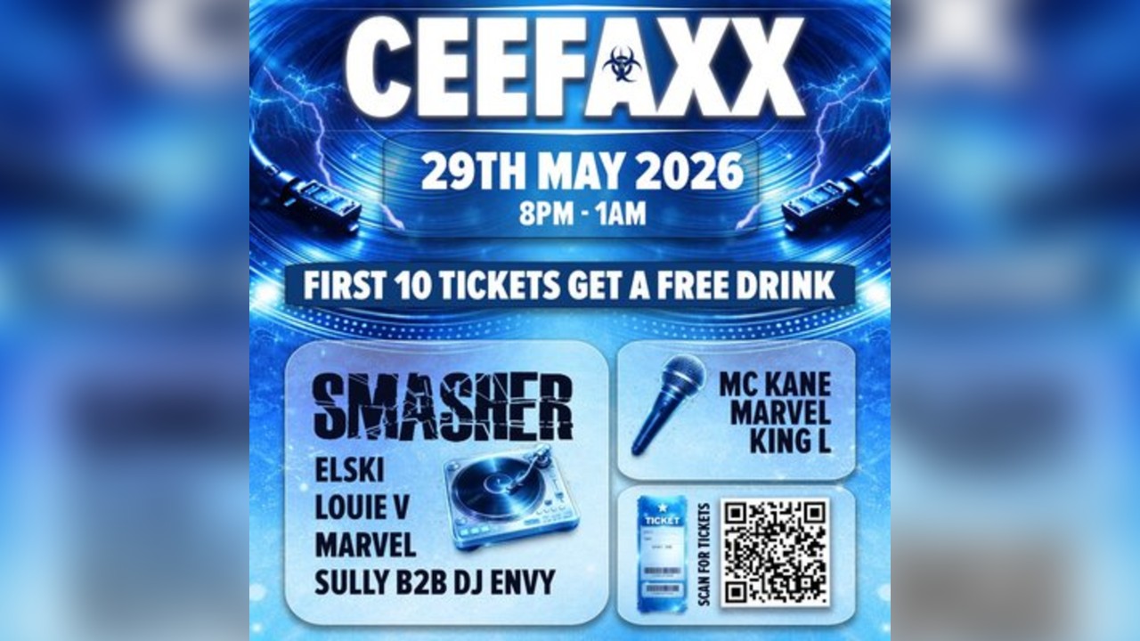 **CEEFAXX** (No usbs only vinyl) Friday 29thMay 20:00-01:00