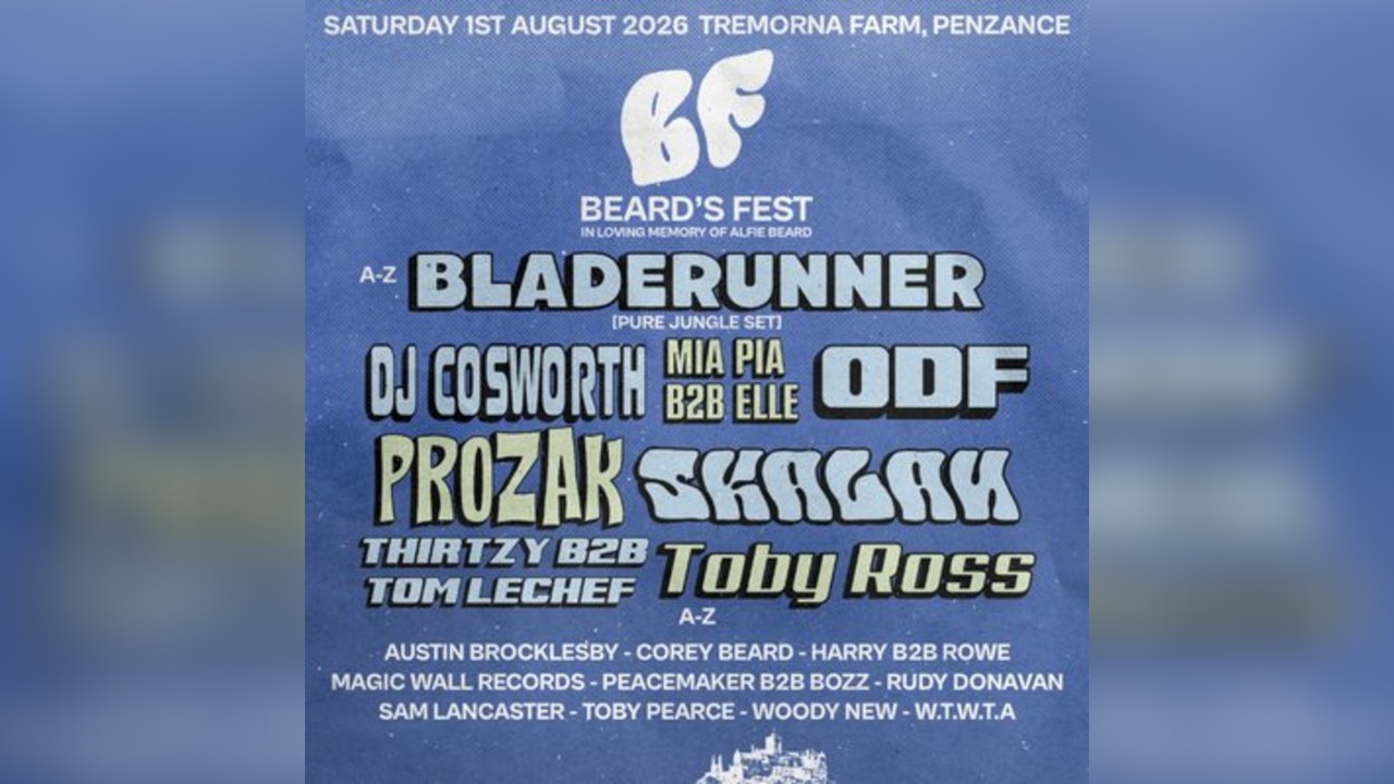 Beard's Fest 2026 - Bladerunner, prozak, Toby ross, DJ cosworth