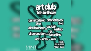 Art Club 5th Birthday @ MiNT Warehouse