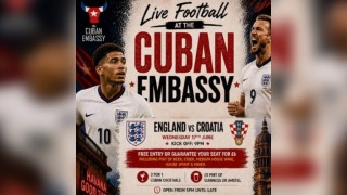 England vs Ghana Live at The Cuban Embassy