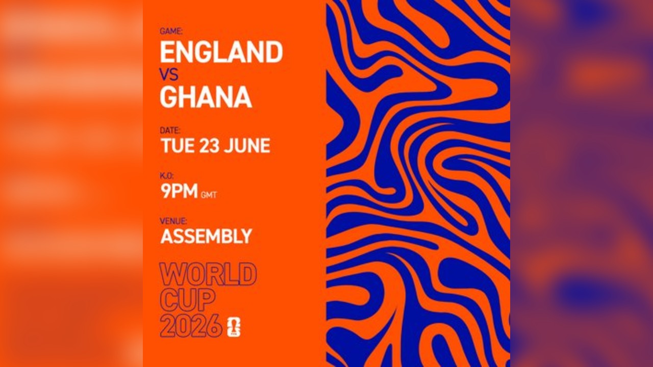 ENGLAND vs GHANA Tues 23/06/26 [Free Entry Ticket]