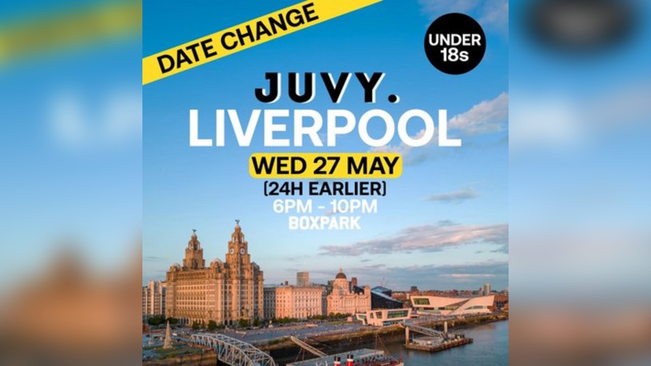 JUVY Under 18s - May Tour - Weds 27th May - BOXPARK LIVERPOOL