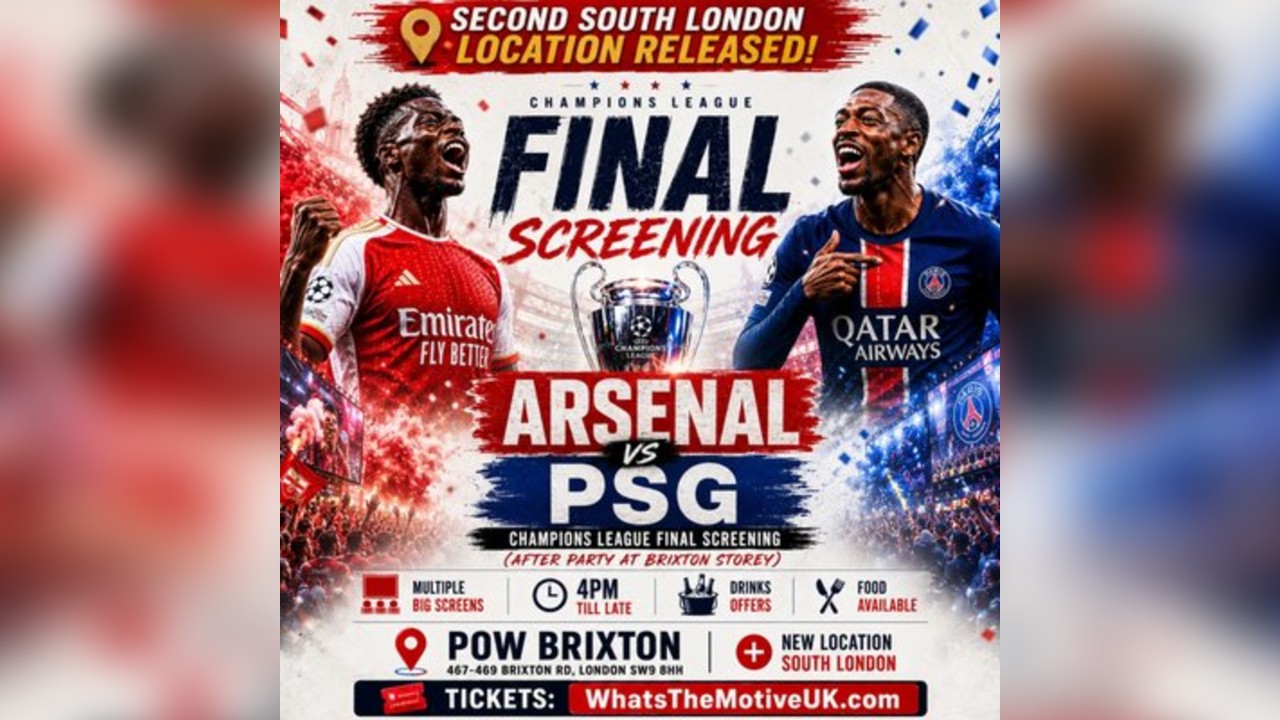 Arsenal v PSG - Champions League Final - Brixton Watchalong