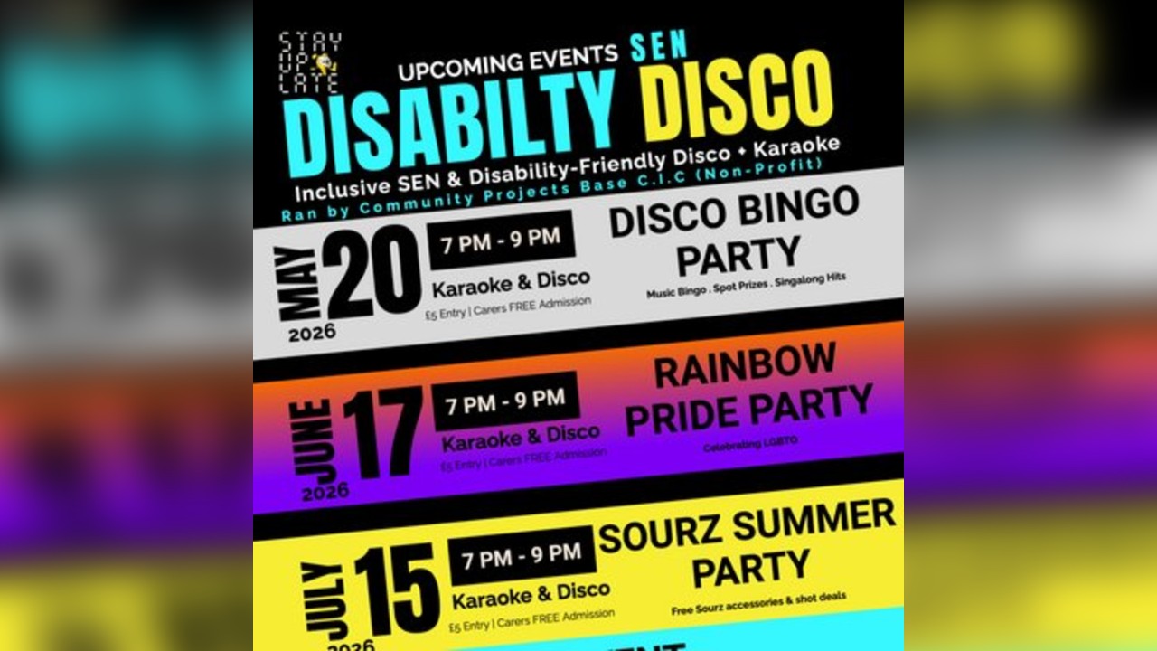Stay Up Late - Adults SEN Disability Disco