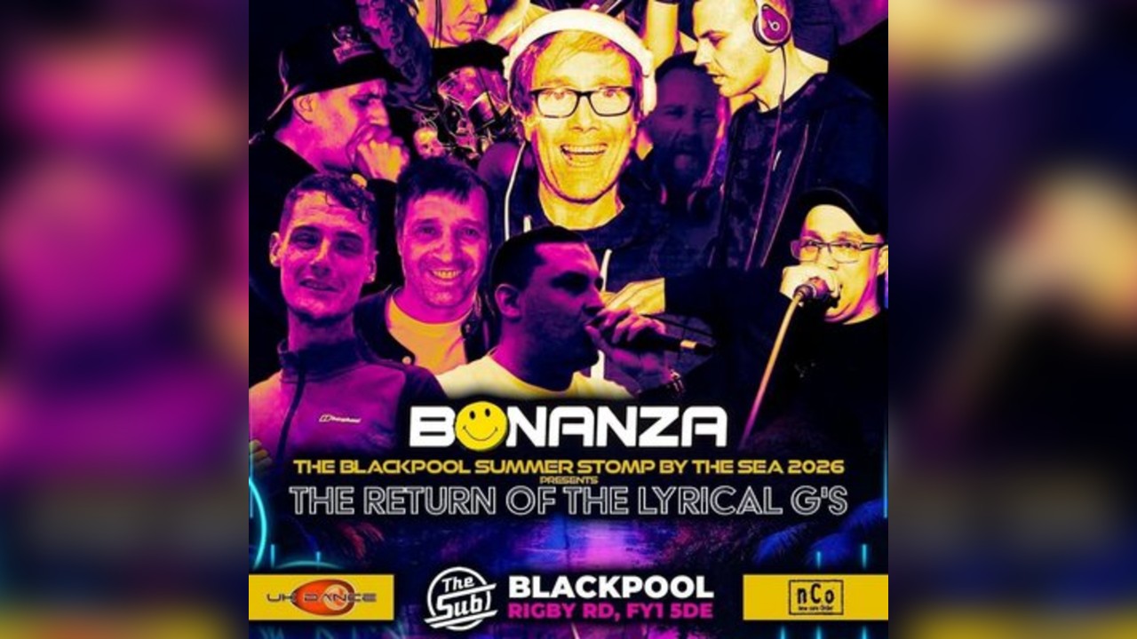Bonanza Blackpool summer stomp the Return of the Lyrical G's