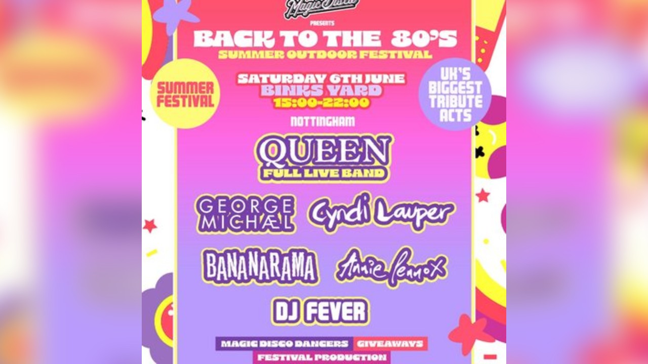 Back to the 80's Summer Outdoor Tribute Festival