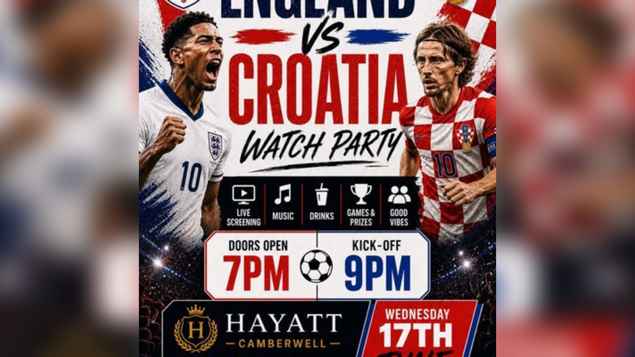 England VS Croatia - Watch Party