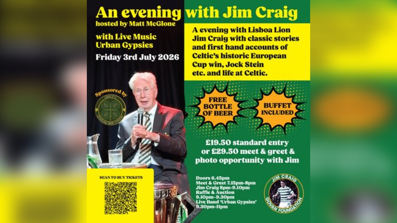 An Evening with Lisboa Lion Jim Craig hosted by Matt McGlone