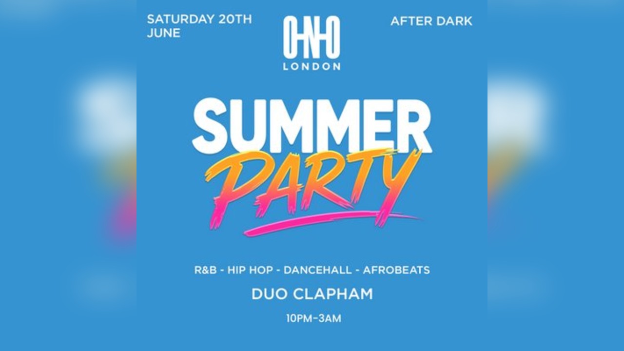 Summer Party (£1 B4 11PM With A Ticket)