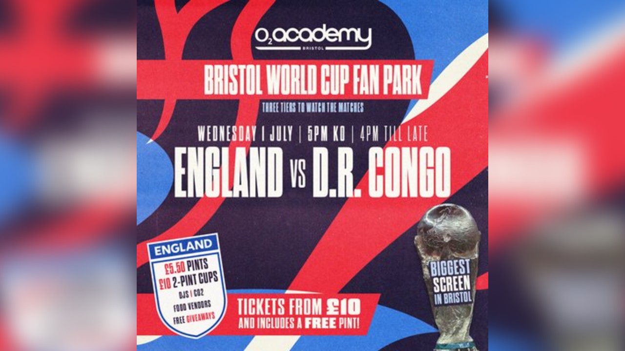 Bristol World Cup Fan Park - England vs D.R. Congo