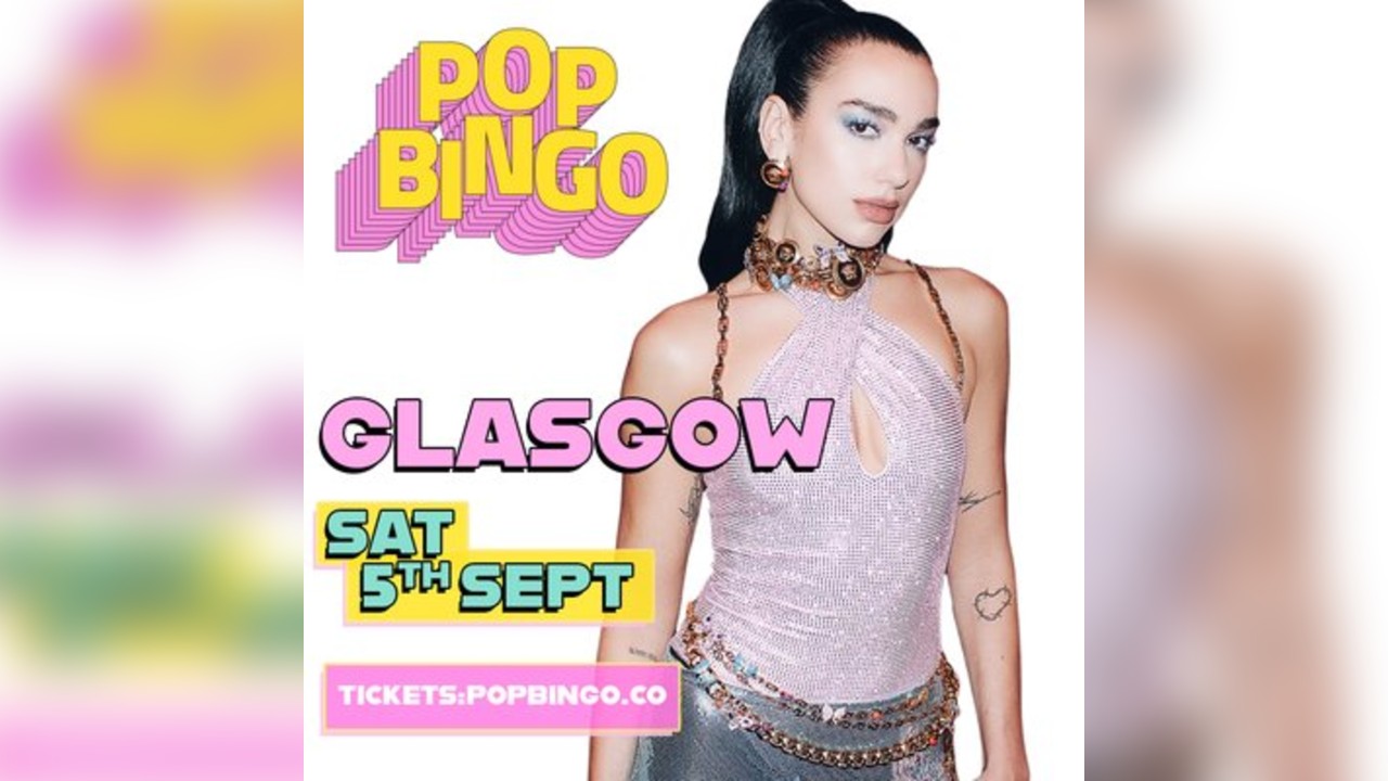 Pop Bingo Sat 5th September Glasgow