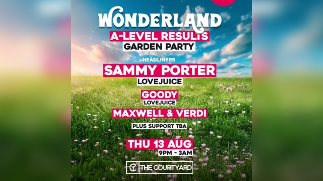 Wonderland A-Level Results Garden Party 2026