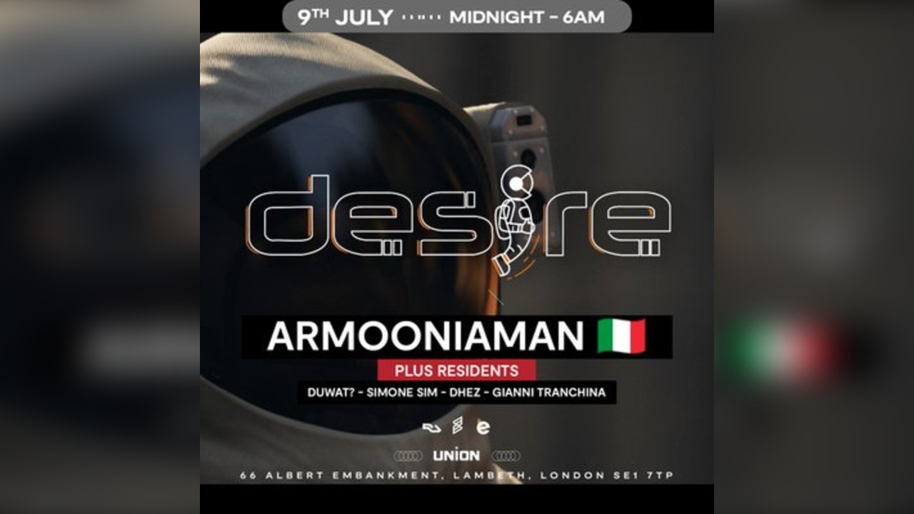 DESIRE - Weekly Thursday After Party - ARMOONIAMAN