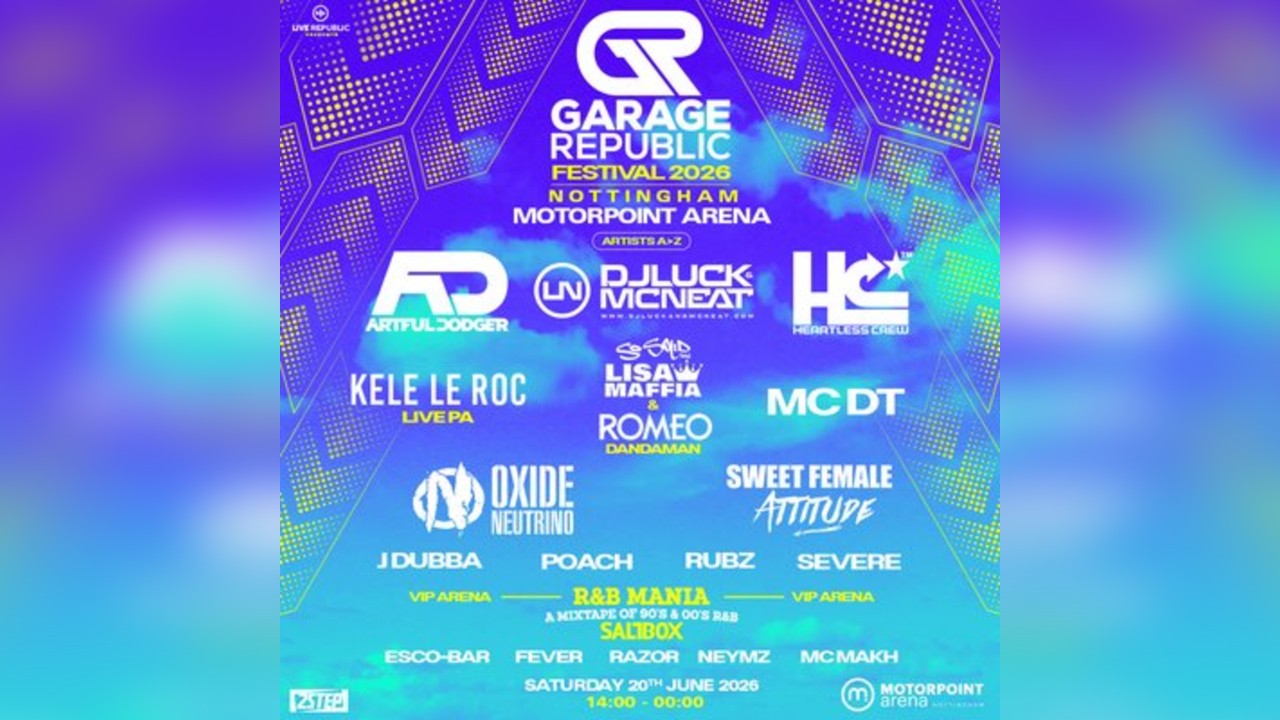 Garage Republic Festival 2026 | Motorpoint Arena
