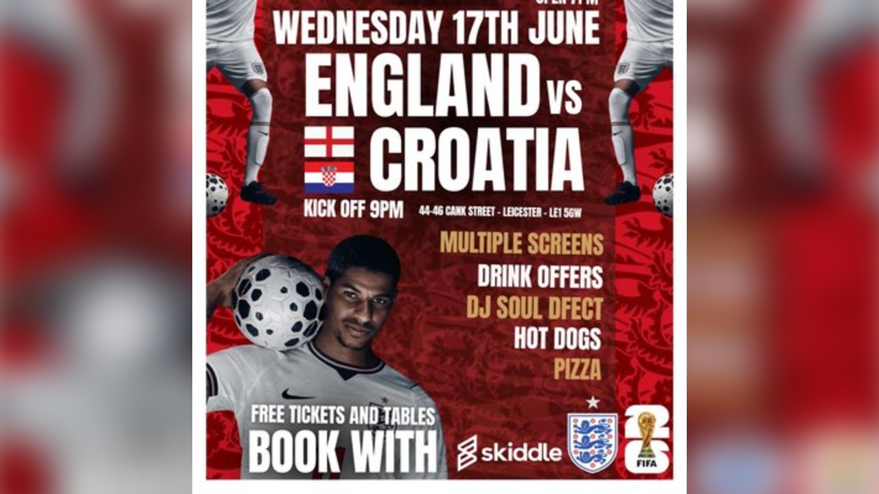 England vs Croatia: Live at Ivy Lounge