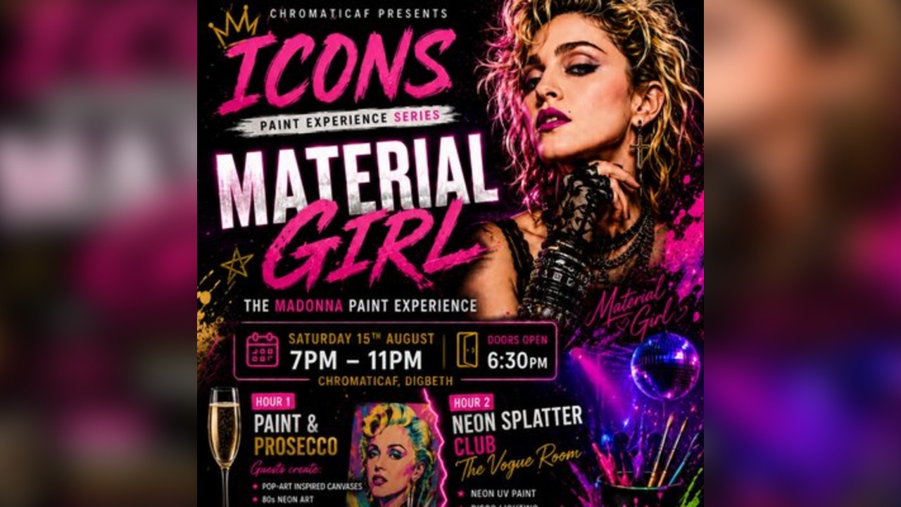 ICONS - Material Girl (Sip, Paint, &  Splatter)