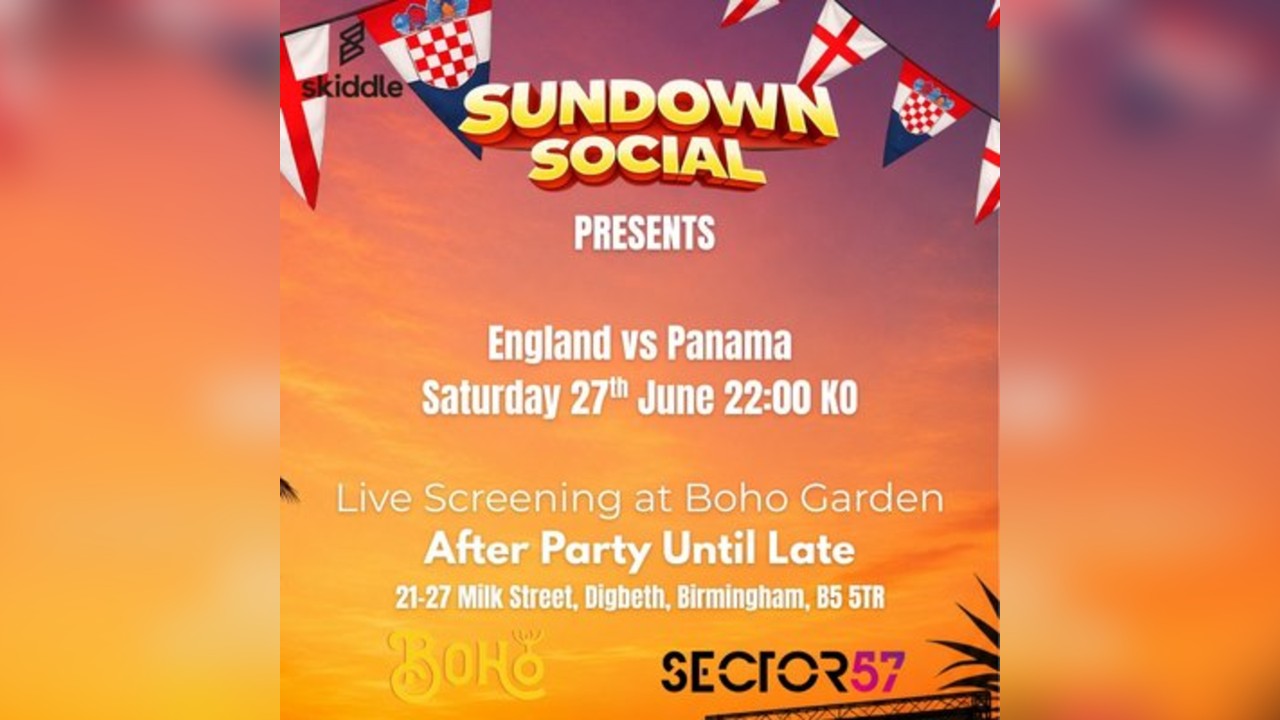 Sundown Social Presents- England Vs Panama screening
