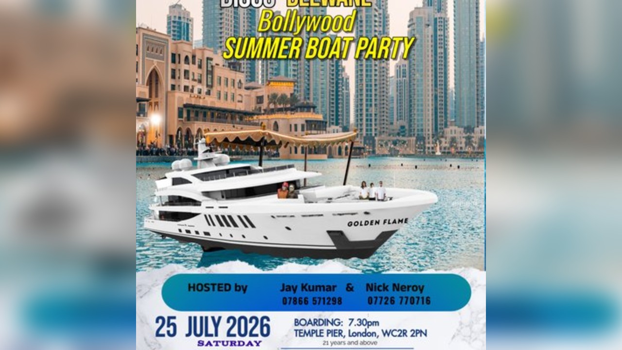 Disco Deewane Summer Bollywood Boat Party -Saturday 25thJuly2026