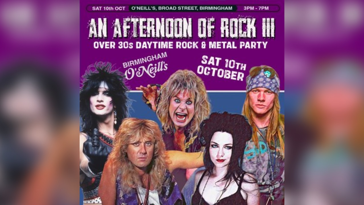 An Afternoon of Rock & Metal III: BIRMINGHAM (over 30s), 3pm-7pm