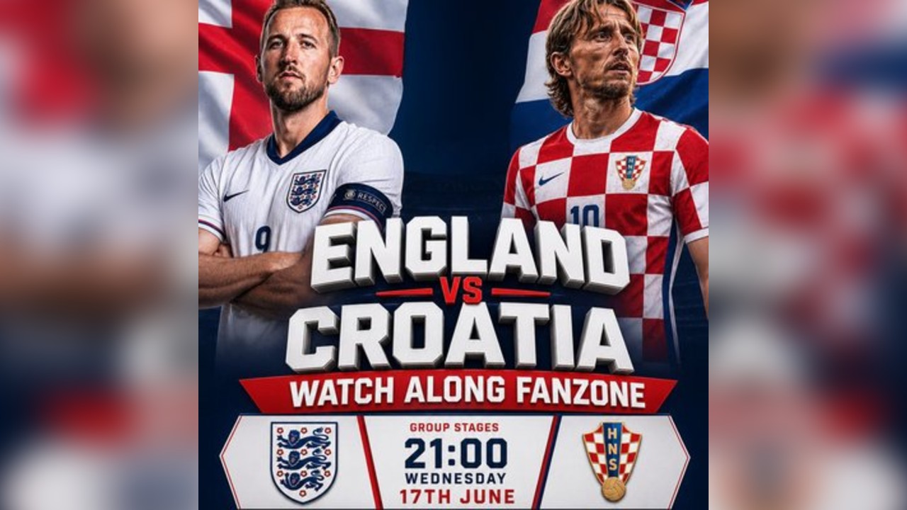 England World Cup 2026 Fanzone: England vs Croatia