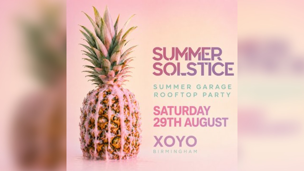 Summer Garage Rooftop Rave - Saturday 29th August - Birmingham
