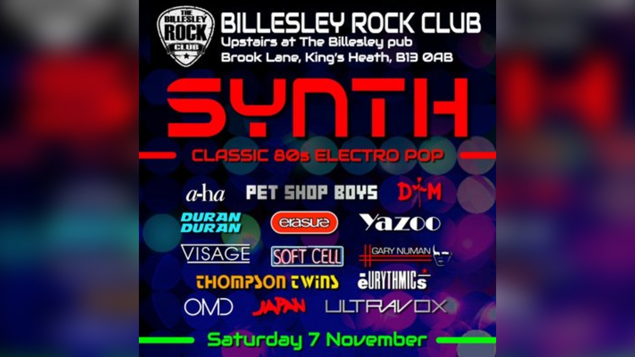 SYNTH Live at The Billesley Rock Club
