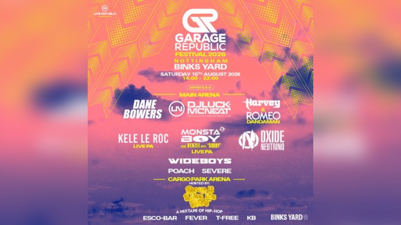 Garage Republic Outdoor Festival 2026 | Binks Yard Nottingham