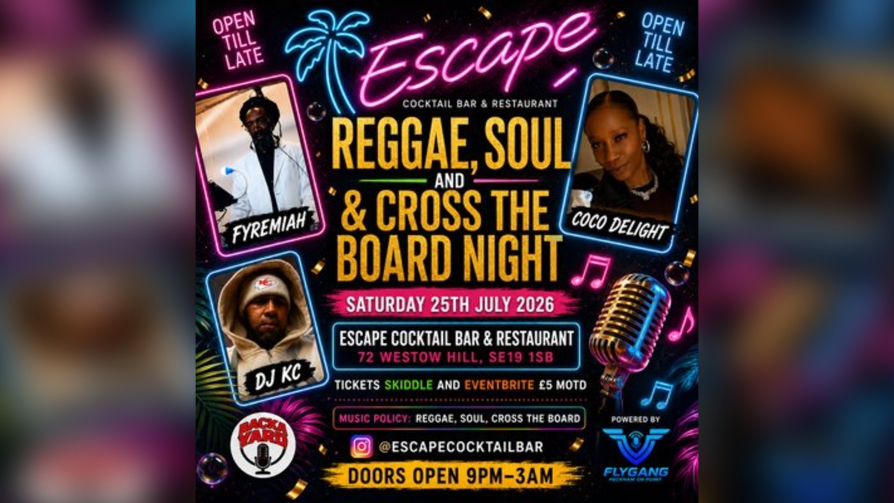 Reggae, Soul & Cross The Board Night
