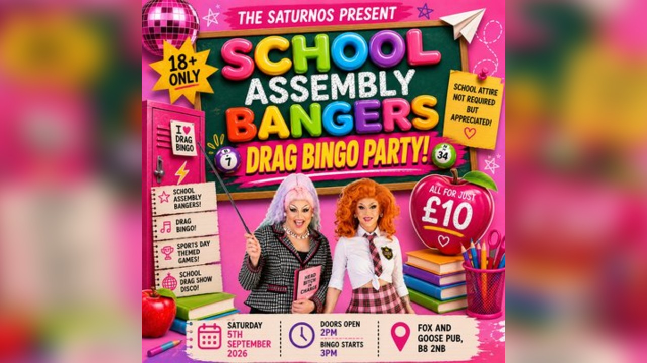SCHOOL ASSEMBLY BANGERS - Drag Bingo Party.