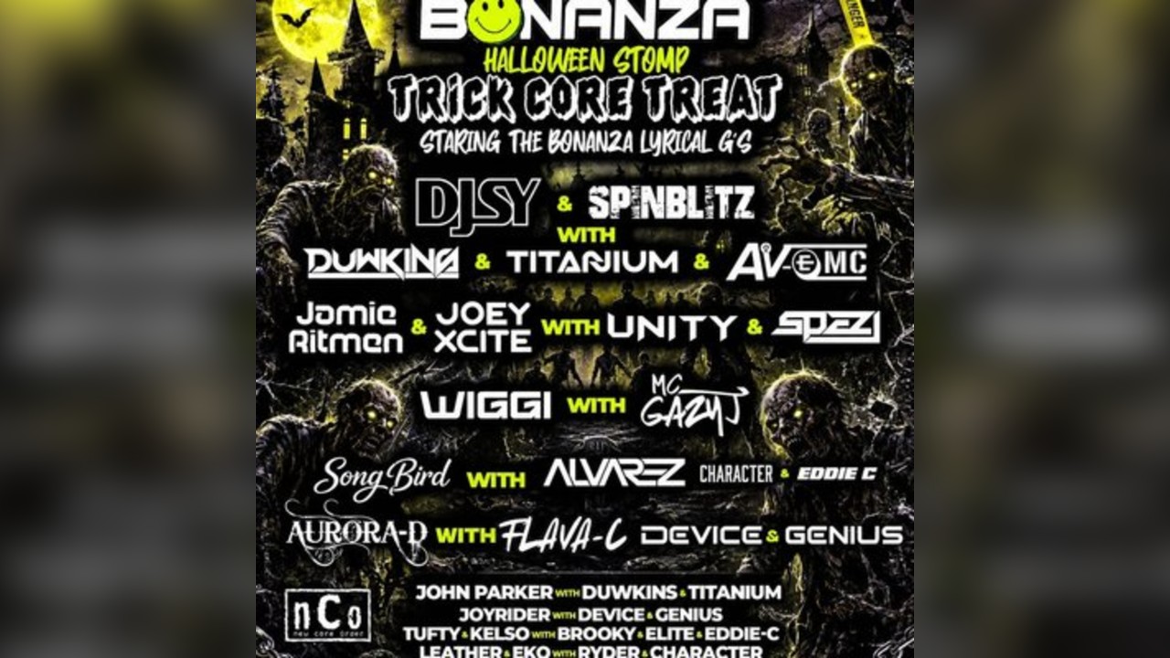 Bonanza Blackpool Halloween stomp trick core Treat