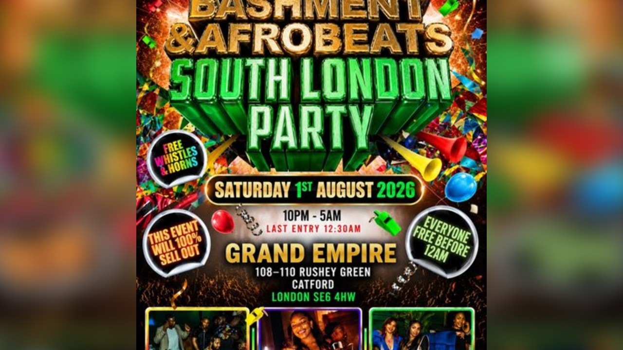Bashment & Afrobeats - South London Party - Everyone Free Before