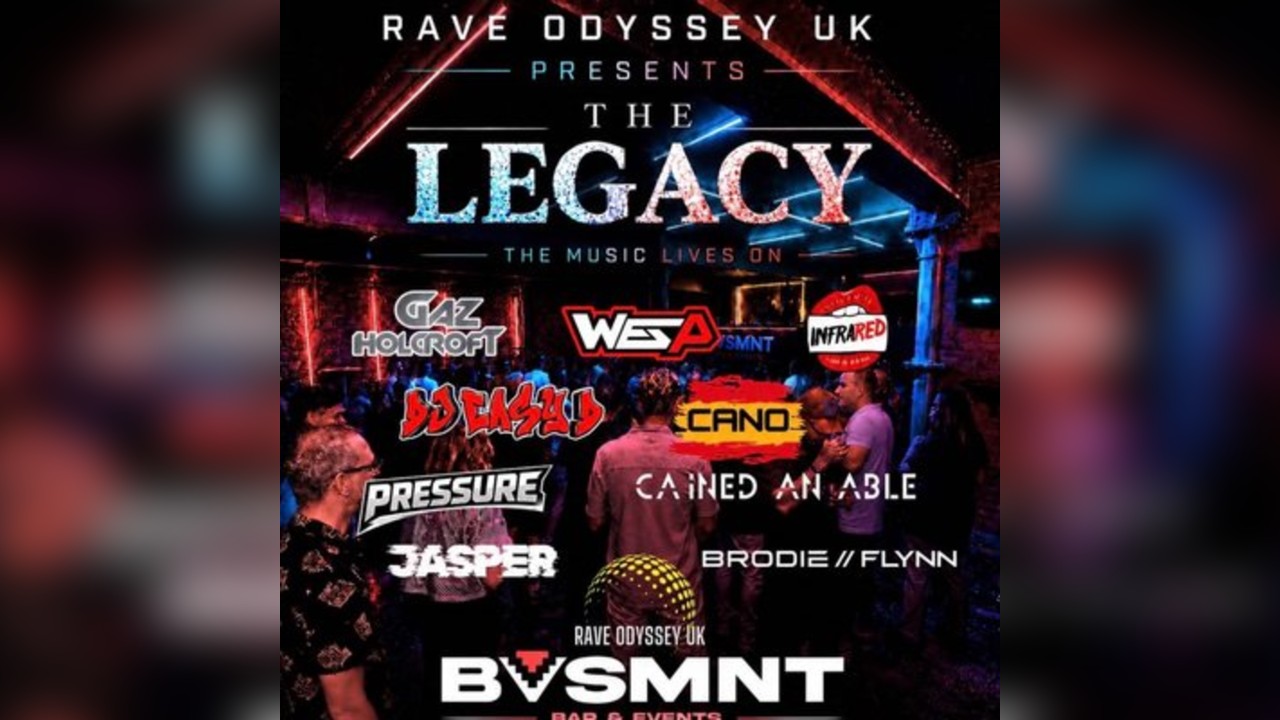 Rave odyssey uk 'The legacy' Basement Darwen