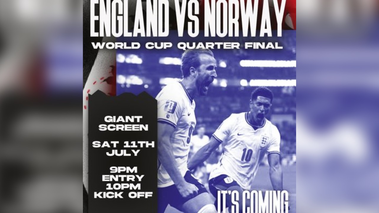 PROJEKT- ENGLAND VS NORWAY FROM 9pm *FREE ENTRY TO PROJEKT AFTER