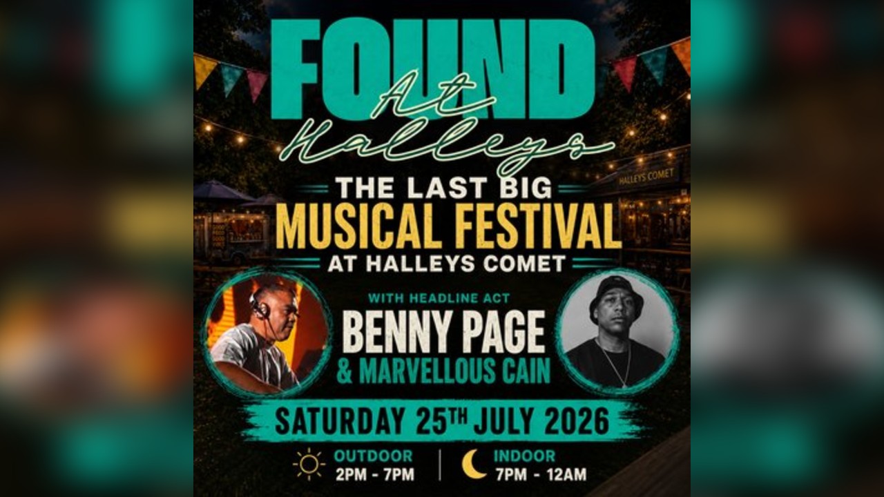 Found at Halleys with headline act Benny Page