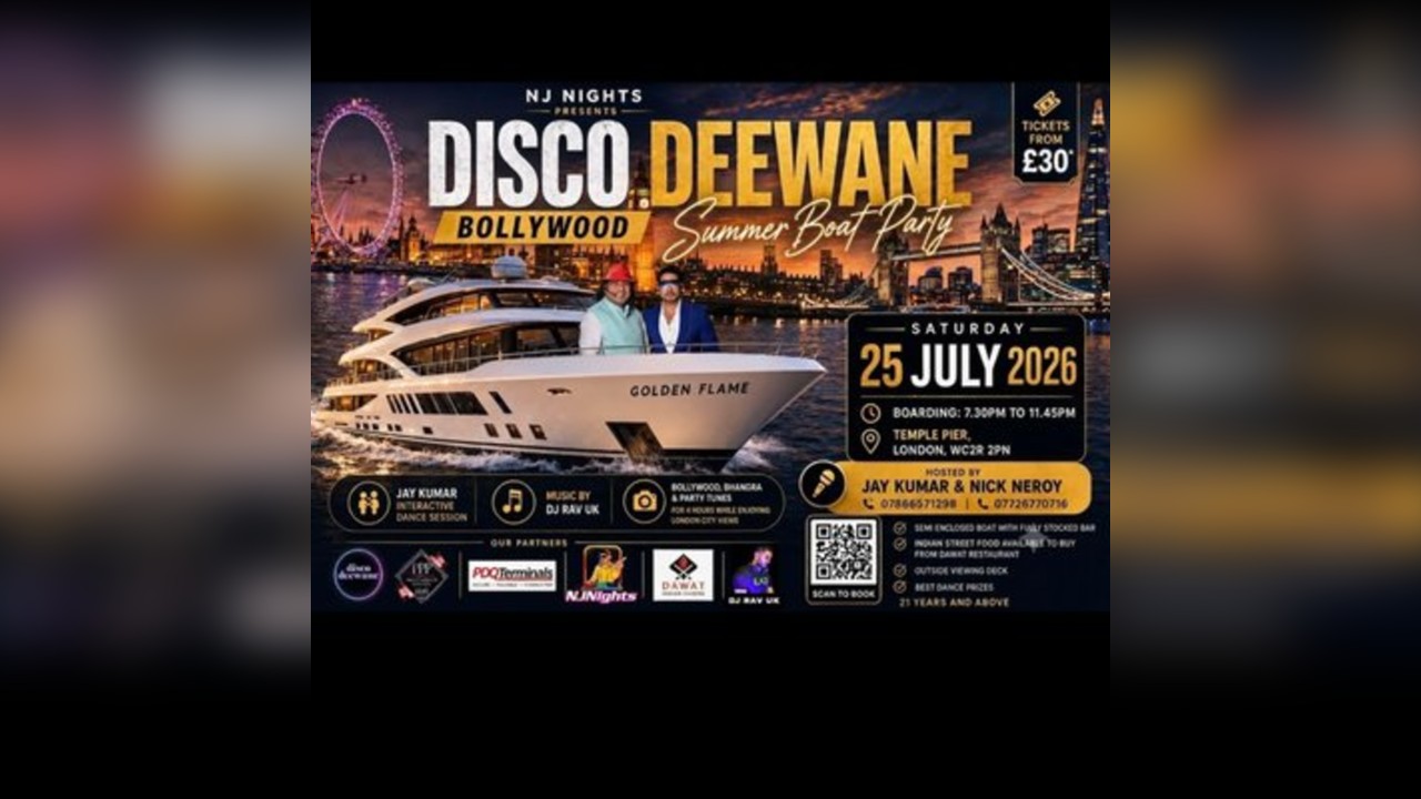 Disco Deewane Summer Bollywood Boat Party -Saturday 25thJuly2026