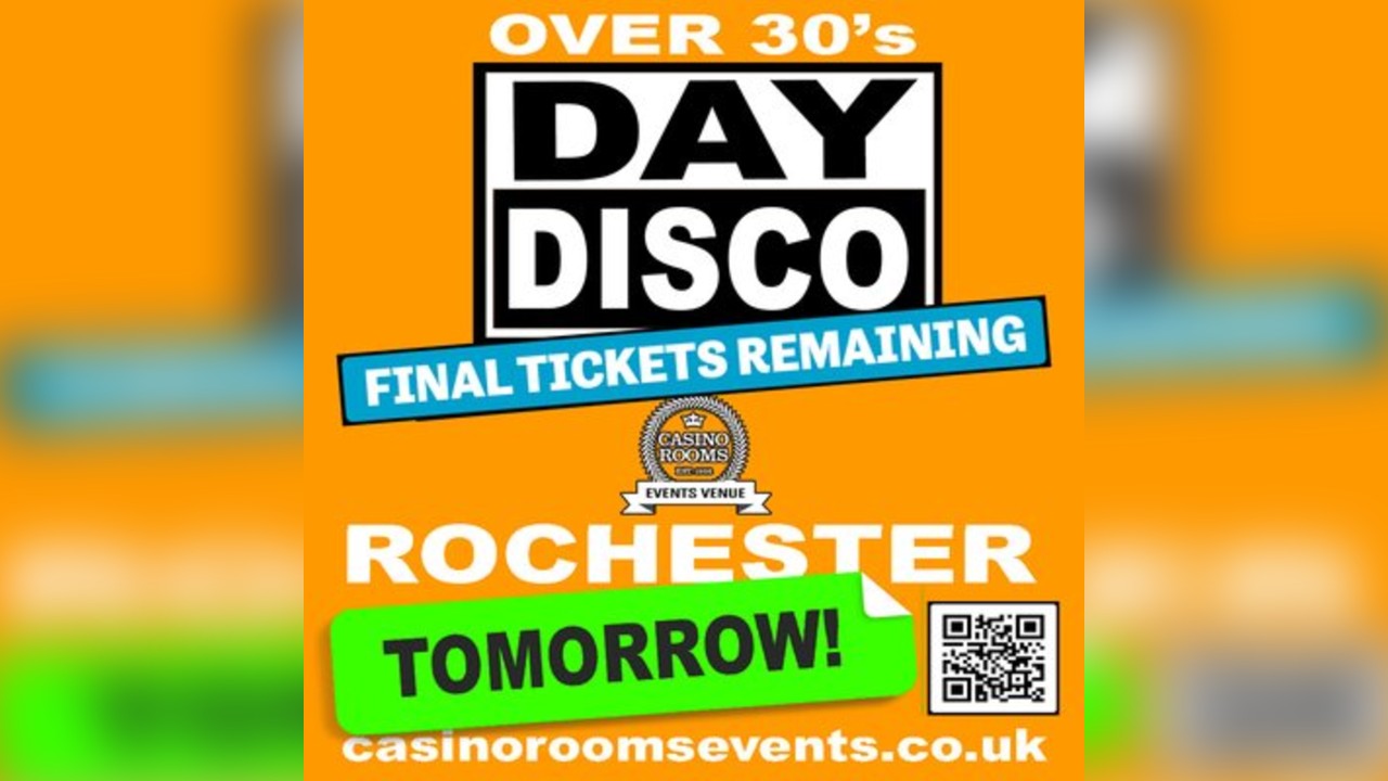 Day Disco (Over 30's) - Saturday 25th July 2026