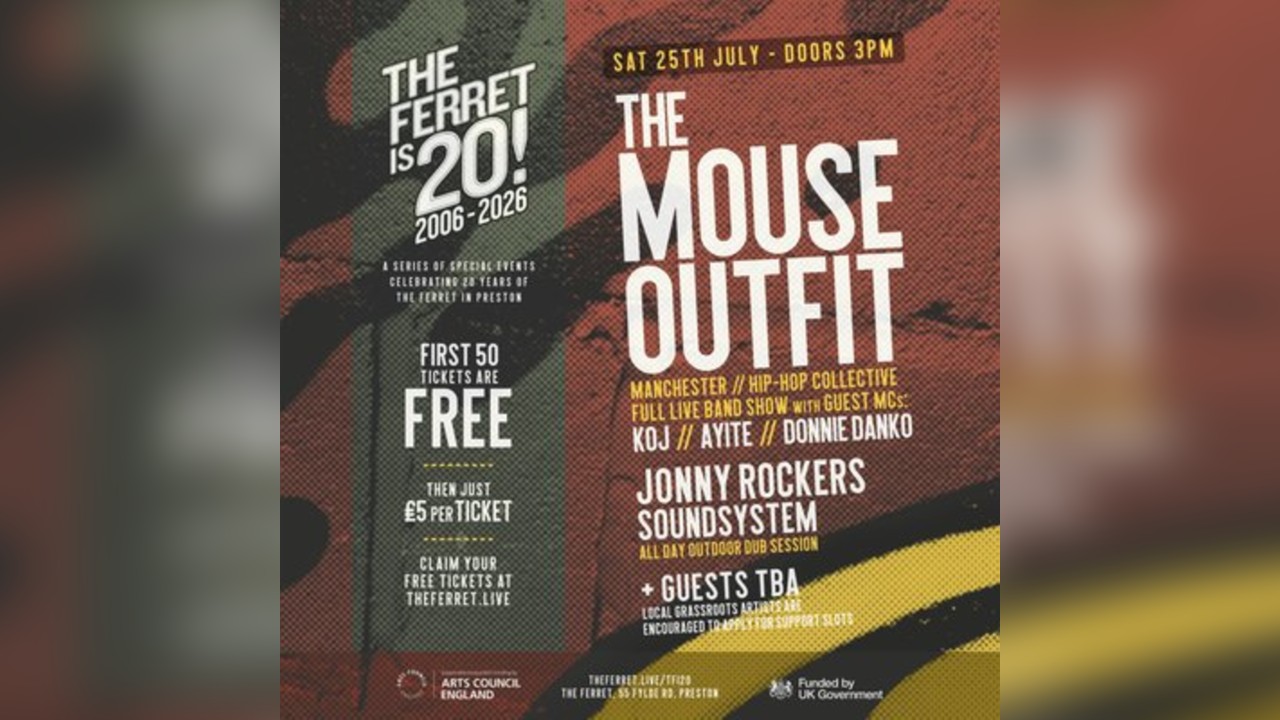 The Ferret is 20 // The Mouse Outfit + guests tba