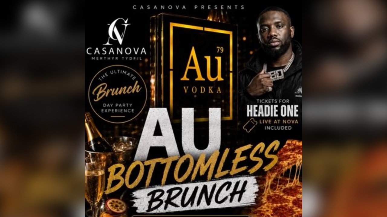 AU Bottomless Brunch & Headie One - Sat 1st Aug @ Casa Nova